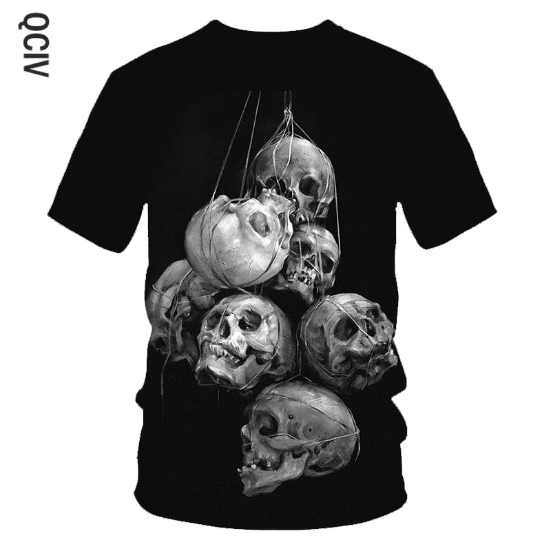 Детская футболка с черепом в стиле хип хоп психоделическим скелетом рубашки панк