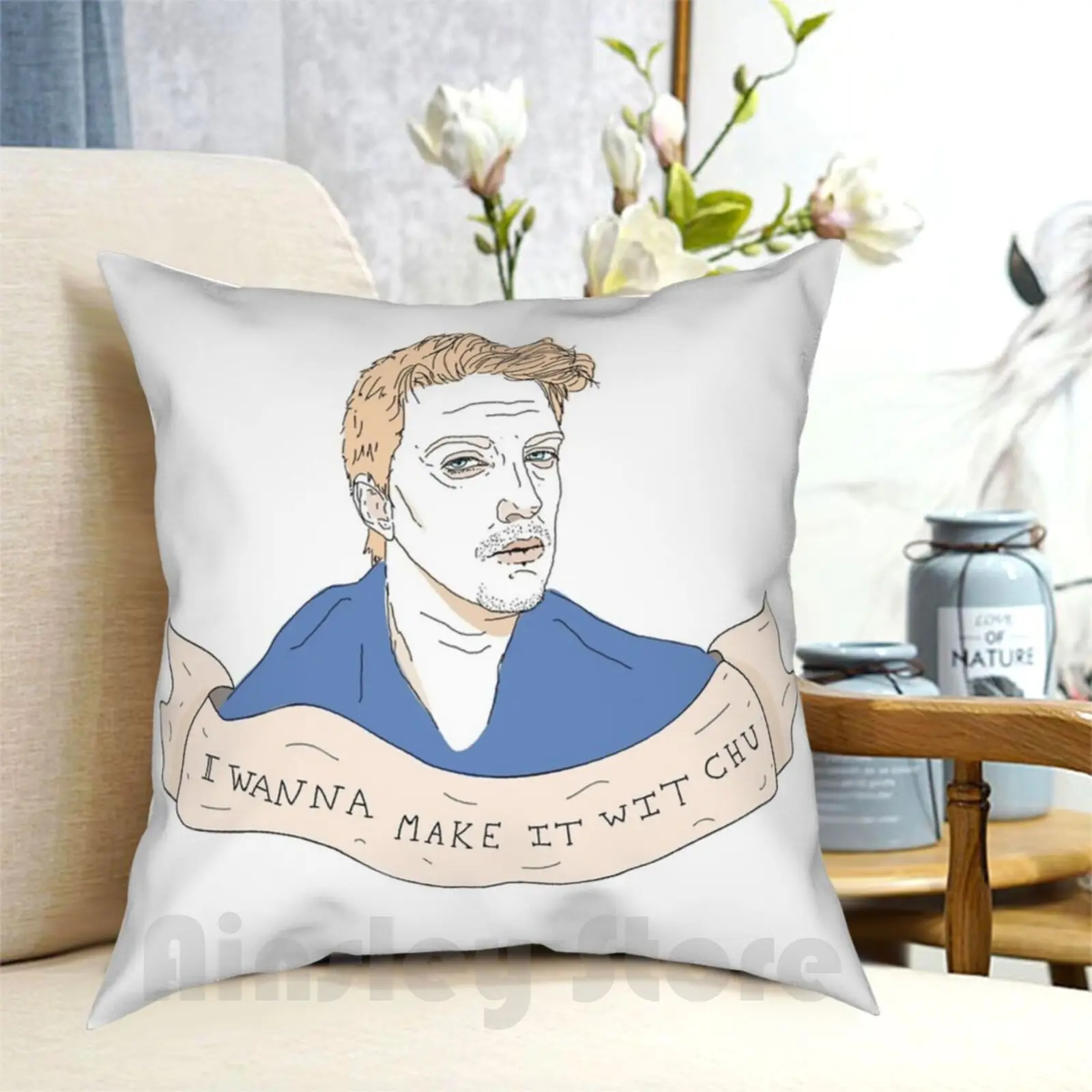 

I Wanna Make It Wit Chu Pillow Case Printed Home Soft Throw Pillow Josh Homme Queens Stone Age Band Alternative Cool