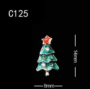 10pcs C125 10 шт./лот 3D золотого сплава Иисуса сердца крест богини серии ногтей Подвески - Цвет: 10pcs C125