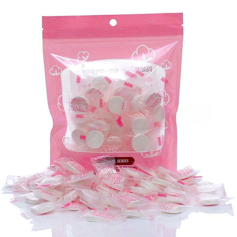 50 шт. Портативный мини Нетканая компрессионная полотенце для использования на