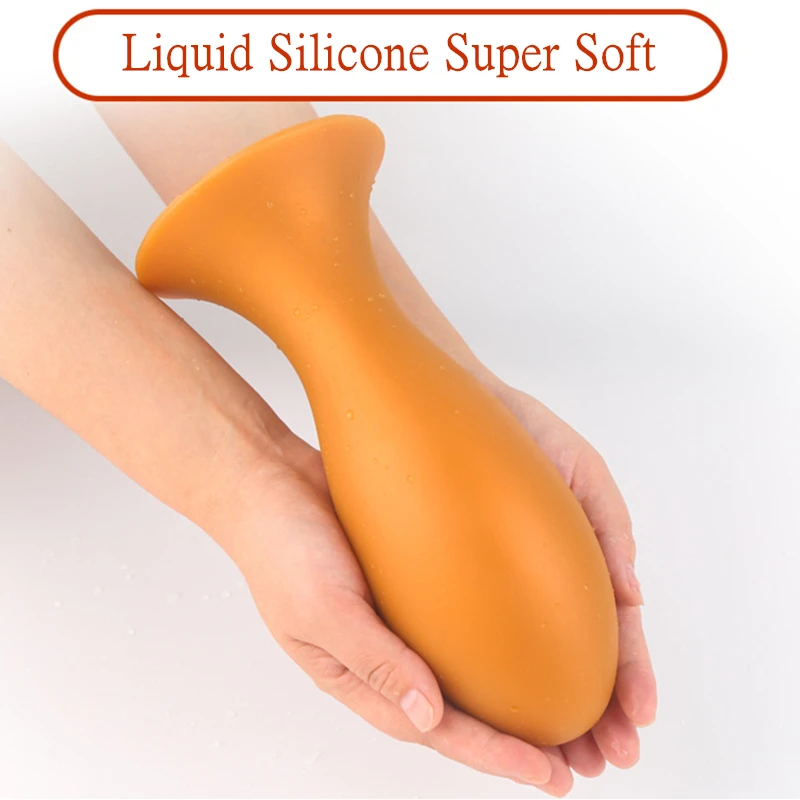 

Liquid Silicone Huge Anal Plug Dildo Male Prostate Massager Soft Anus Vagina Extender Buttplug Sex Product Toys For Women Men