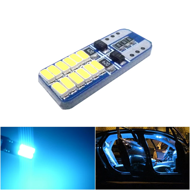 T10 светодиодный светильник для автомобиля 24 SMD 3014 габаритный фонарь W5W 192 501 задний