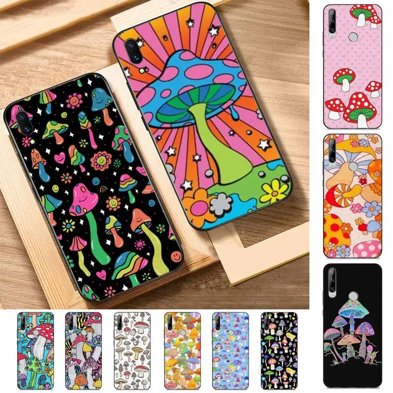 

LVTLV Rainbow Mushrooms Phone Case for Huawei Y 6 9 7 5 8s prime 2019 2018 enjoy 7 plus