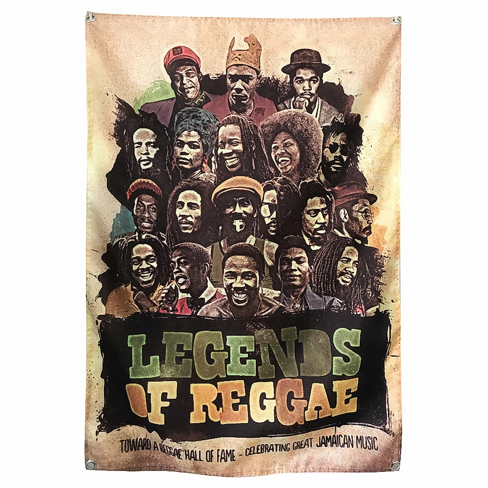 

Rock and Roll Pop Band Hip Hop Reggae Posters Flag & Banner Popular Music Theme Painting KTV Bar Cafe Home Wall Decoration M1