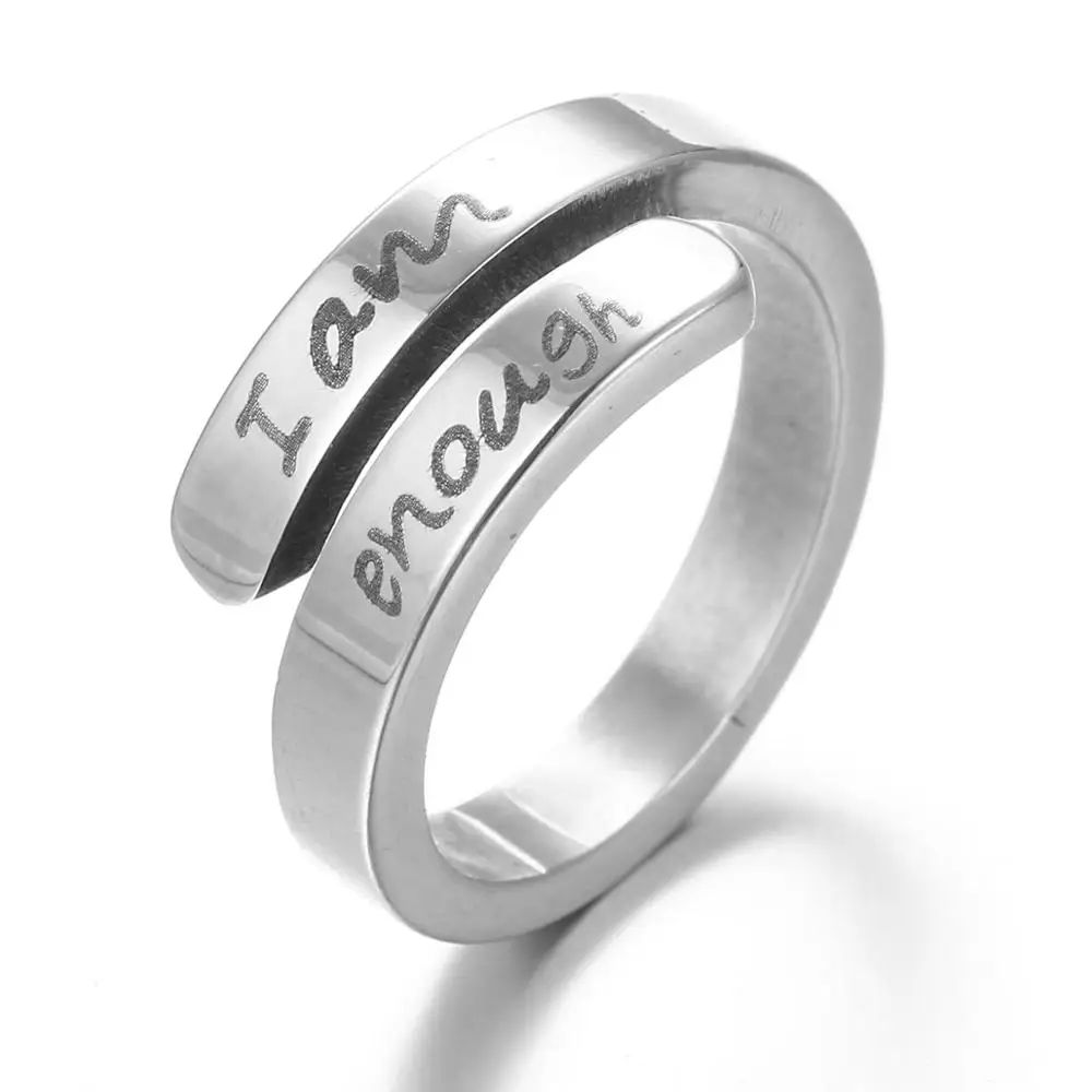 Наслаждайтесь путешествием кольцо Нержавеющая сталь с гравировкой Для женщин