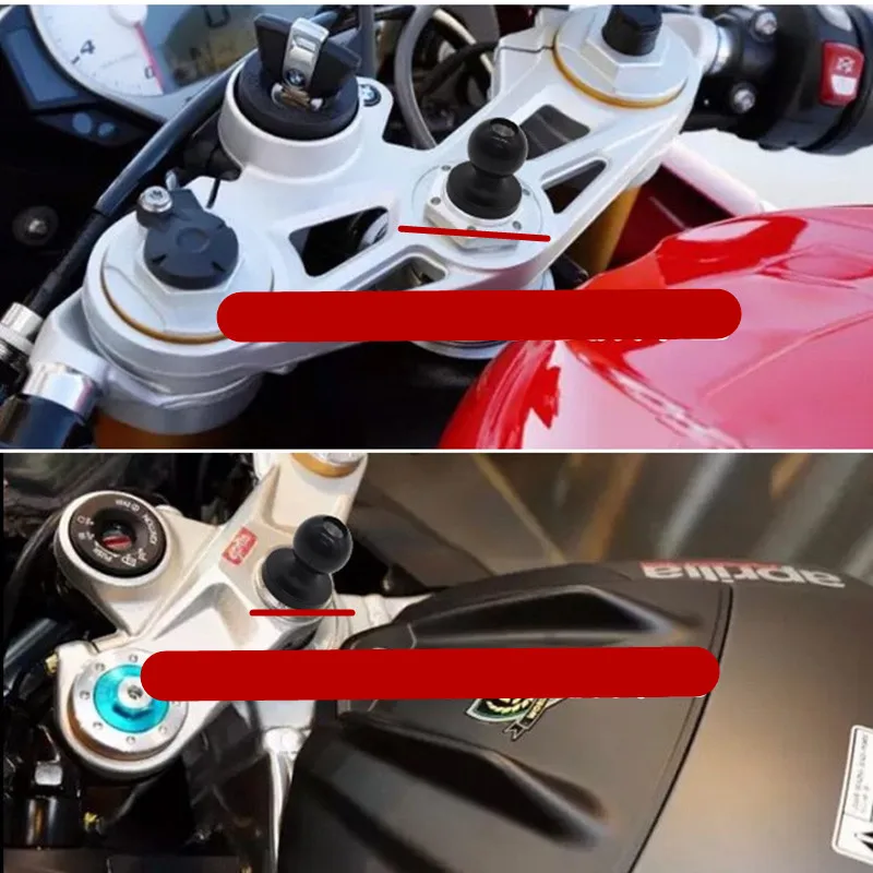 

Motorcycle Bike Mount, Black Fork Stem Base with 1" Ball for gopro