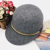 classical winter hats for women belt adorn ourdoor warm wool visor hat newsboy cabbie hat ladies snow church street cap 55 60cm
