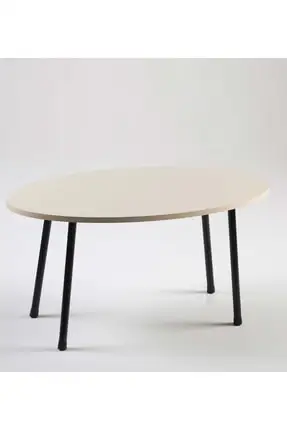 

Modern Medium coffee table Metal Foot Ellipse Cream coffee tables table basse furniture living room table