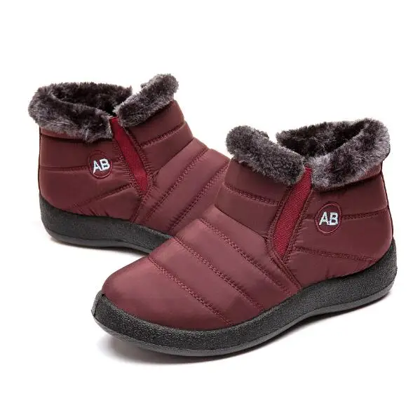 New Women Winter Snow Shoes Snow Boots Warm Plush Antiskid Bottom Thermal Waterproof women Ski Boots Size 35-43 C418
