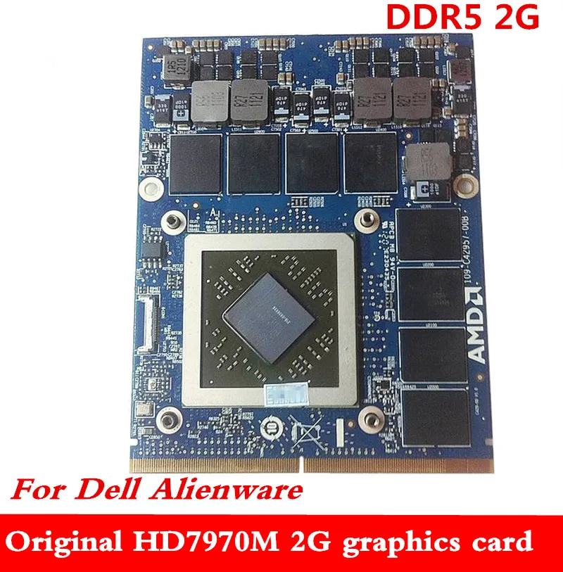 Оригинальная видеокарта HD 7970M 2G для ноутбука Dell Alienware M17X 18X R2 Radeon 1 шт. бесплатная