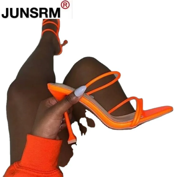 

2021 Summer Pumps Sexy snake print Slippers Sandals Shoes Women Thin High Heels Square toe Sandal pumps z