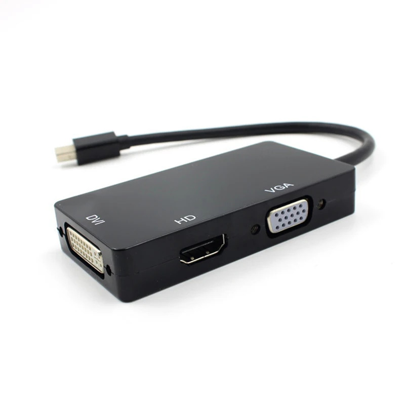 Высококачественный Mini DP Displayport для VGA + HDMI-совместимый DVI кабель адаптер Папа-мама