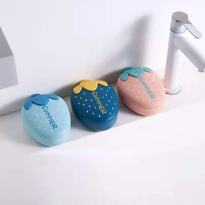 Портативный креативный контейнер для мыла с фруктами и клубникой дорожный