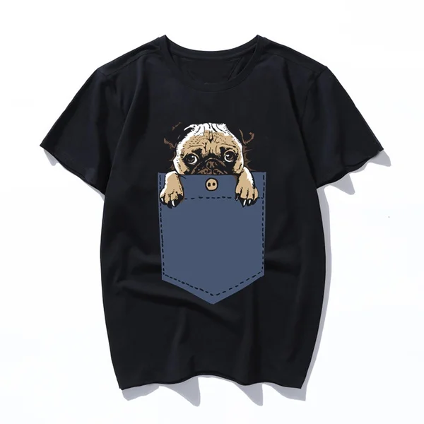 

pugturday Man T Shirt for Men Cotton T-Shirts Tees Short Sleeve Tops