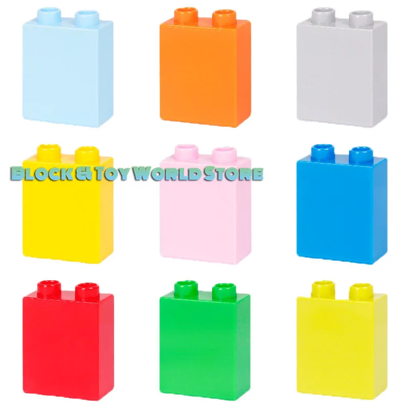 Diy 6 шт./лот 1X2dots Высокие кирпичи крупные частицы строительные блоки аксессуары