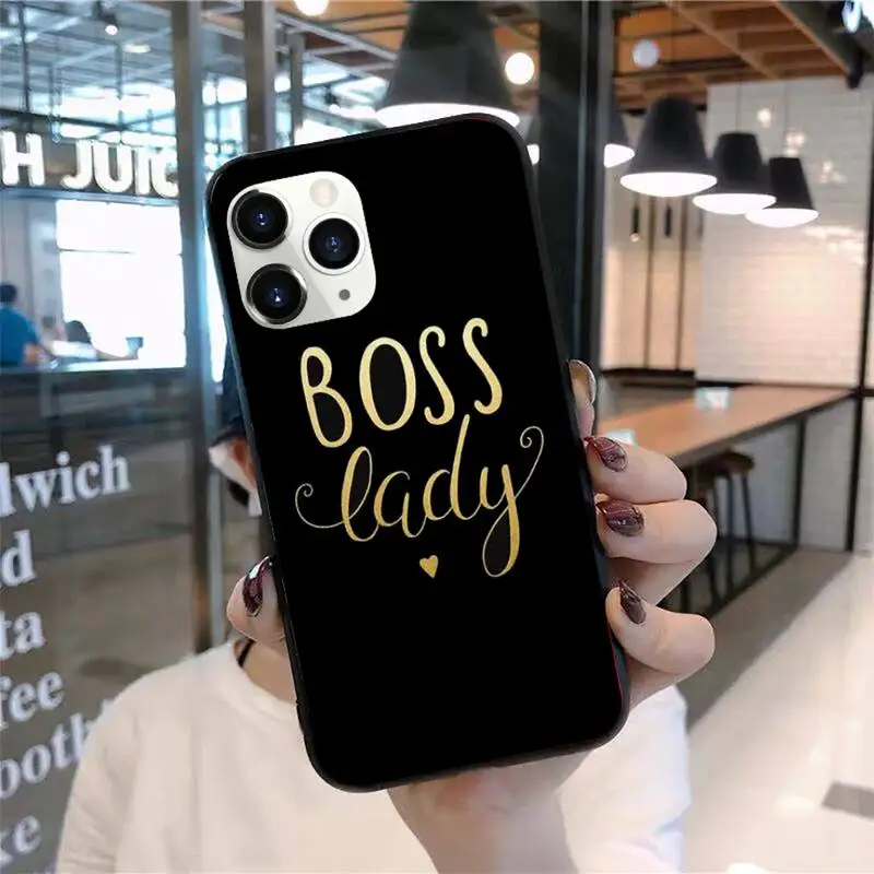 

Boss Girl Lady Pattern Phone Case for iPhone 11 12 mini pro XS MAX 8 7 Plus X XS XR