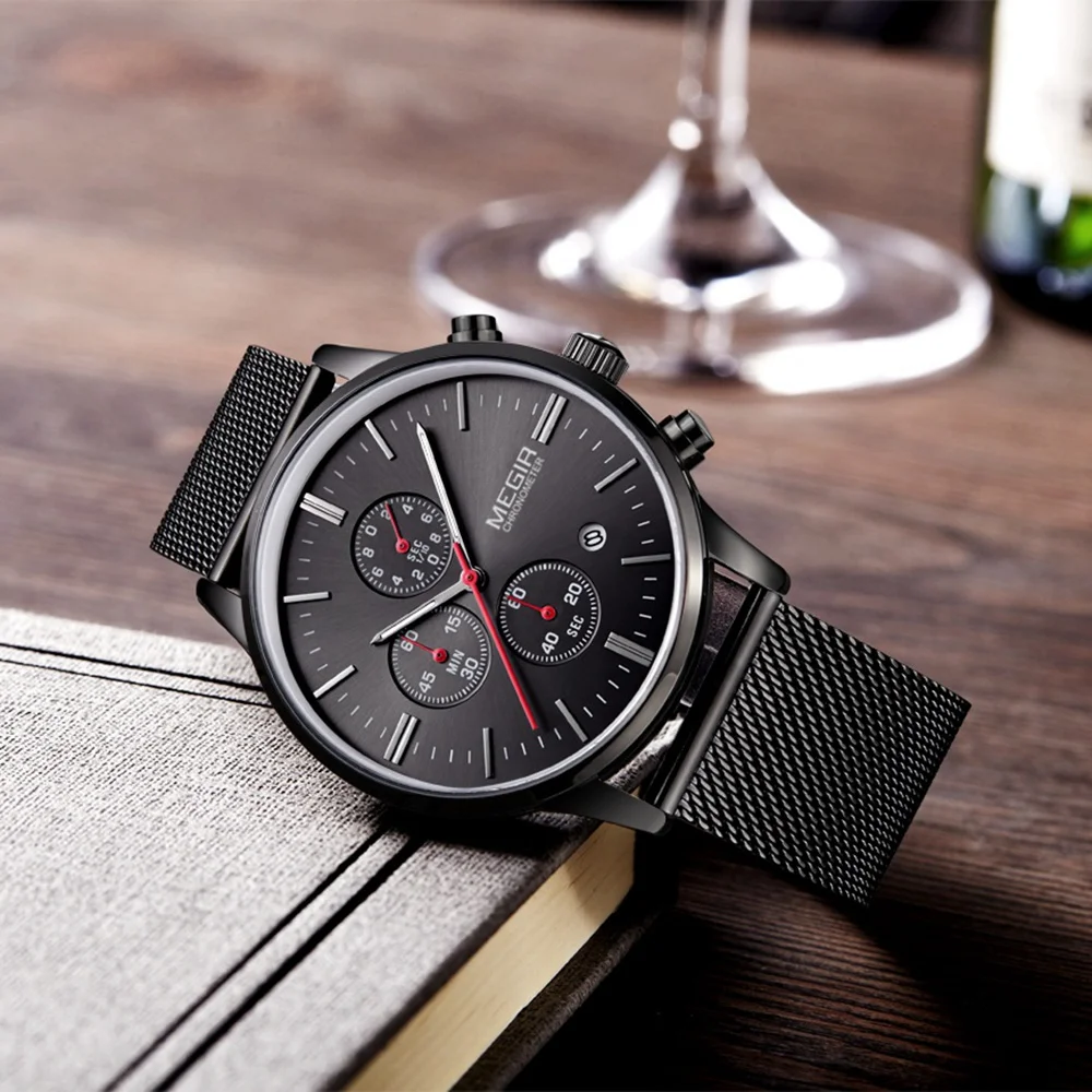 

MEGIR Men Watch Top Luxury Brand Sport Watches Mens Quartz Wristwatch Male Clock Relogio Masculino MGE2011G