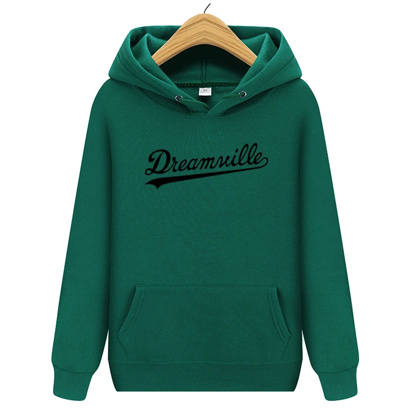 Модные Новинка; худи Для мужчин хип-хоп DREAMVILLE Коул Логотип с капюшоном Swag письмо флисовые J худи с принтом Cole зимние толстовки Мужские пуловер - Цвет: green1