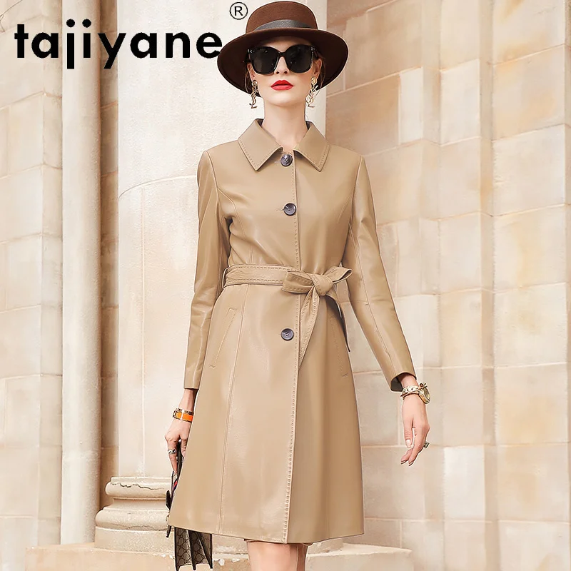 

Real Clothes Leather for Women Ladies Long Coats Women's Genuine Sheepskin Jackets Korean Clothes Femme Veste TN1630