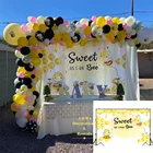 Mocsicka Милая пчела Новорожденный ребенок душ фон медовая Пчела Малыш Дети День Рождения Вечеринка декорация Фотофон для фотостудии