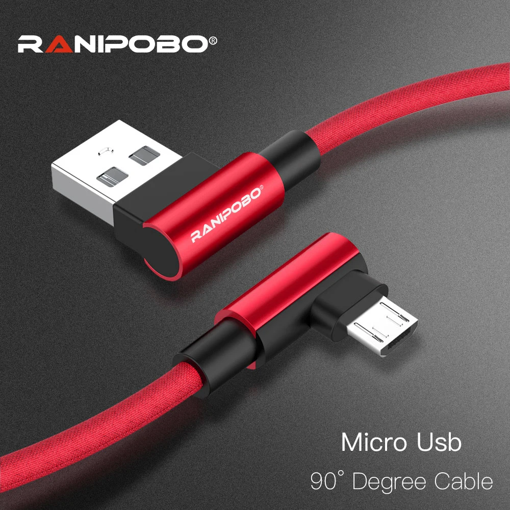 Micro USB 90 градусов кабель для быстрой зарядки L Type Кабель 3 1 передачи данных