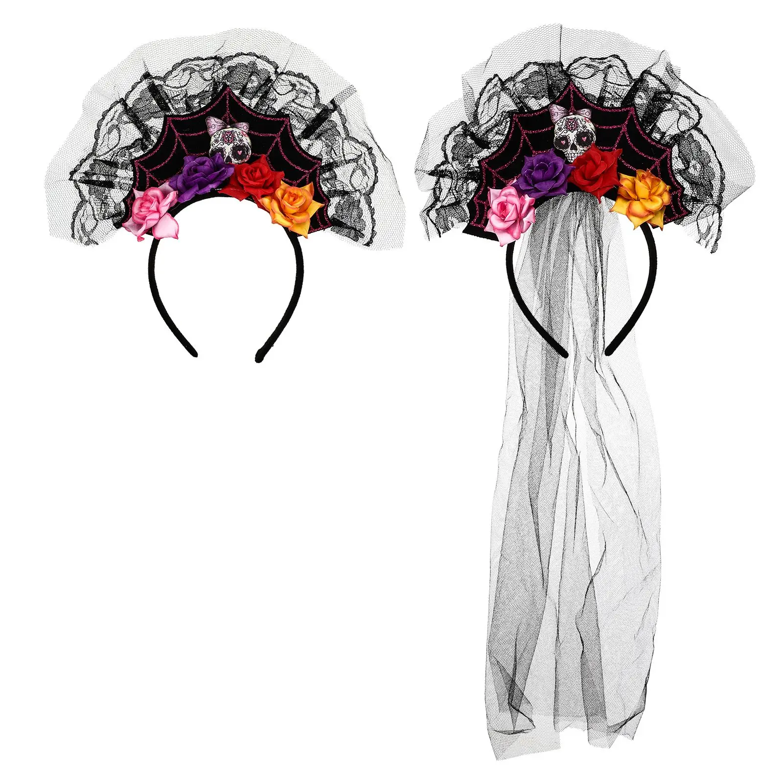 

Кружевные марлевые обручи для волос, ободок для волос, вечерние головные уборы для декора, косплей, 2 шт.