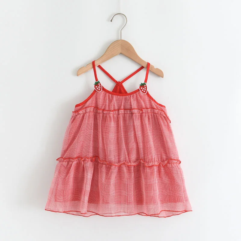 

Baby Girl Dress 2021 New Summer Starwberry Dresses For Girl Toddler Children Summer Dresse Casual Style Girl Costume 3-7T