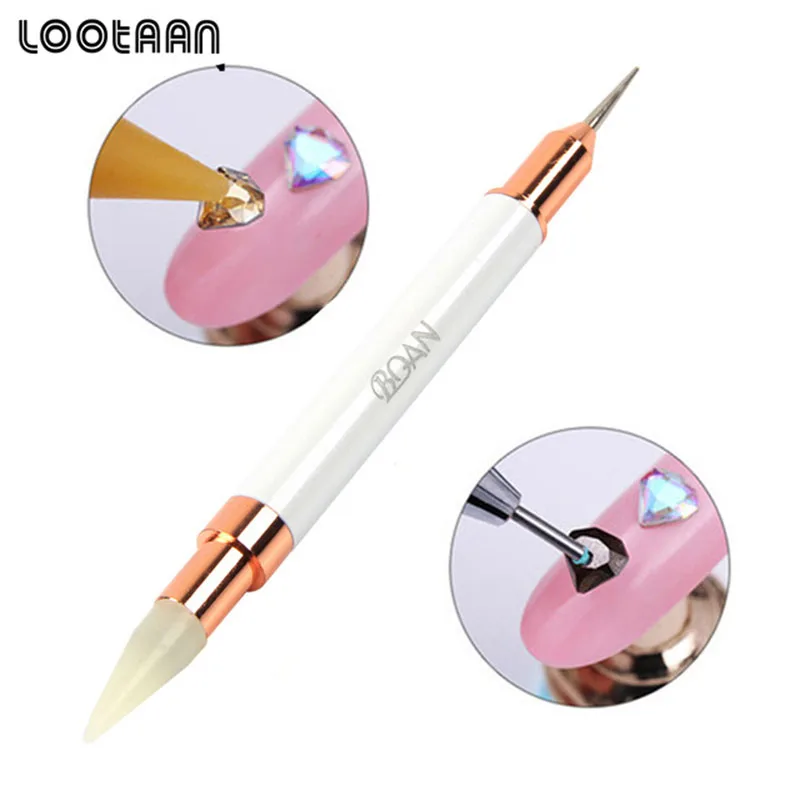 Алмазов из розового золота с двумя головками точечной фиксацией ручка Точечная