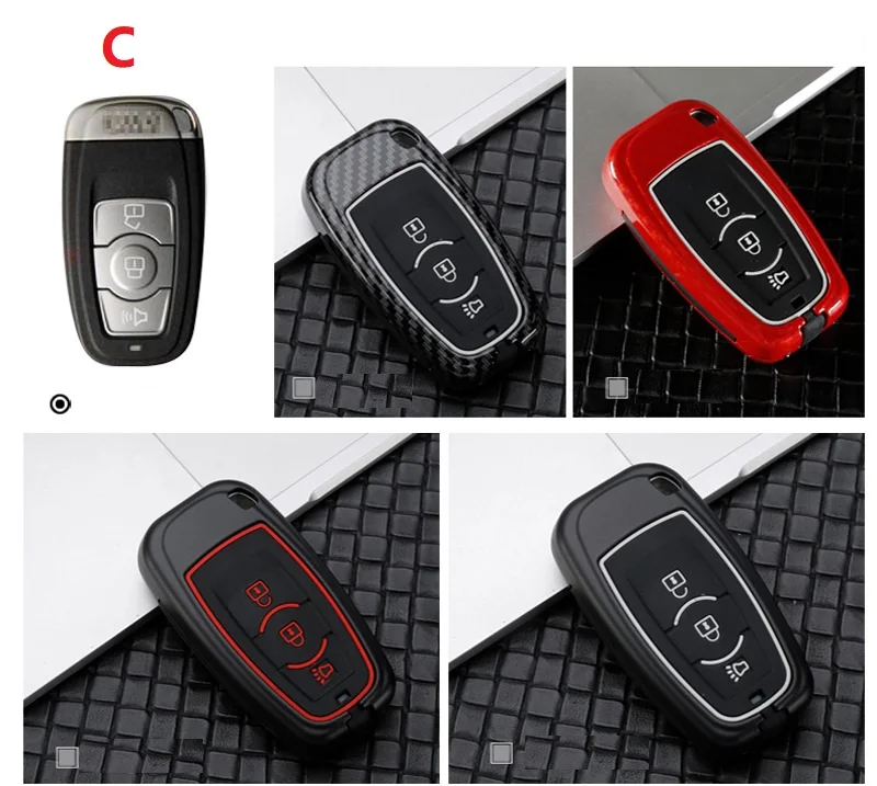 

Carbon fiber Alloy+Silicone Car Remote Smart Key Case Fob Cover For Great wall HAVAL H6 Coupe H7 H9 H1 H2 Key