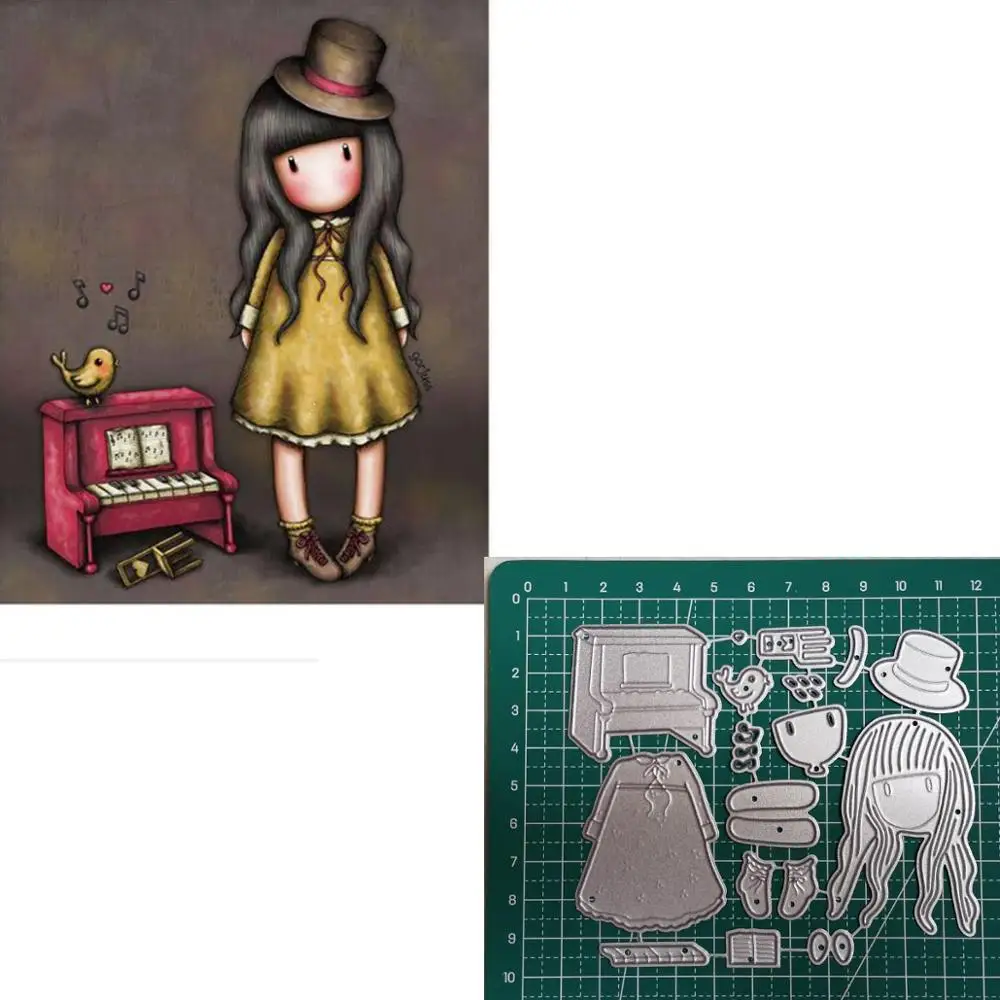 161 фигурка человека для девочки алинакрафты металлические штампы скрапбукинга