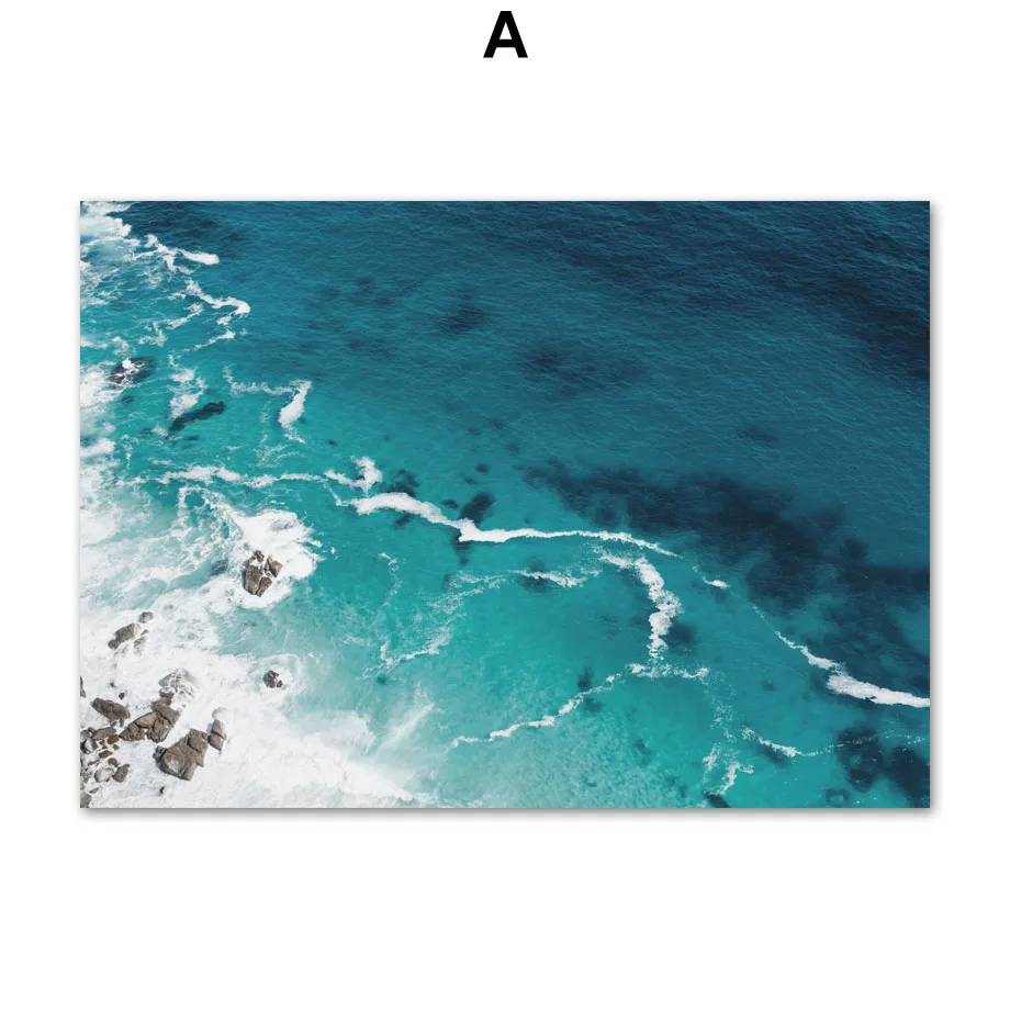 Ocean Car Boat Beach Tropical Seascape Wall Art Canvas Painting Nordic Posters And Prints Pictures For Living Room Decor | Дом и сад