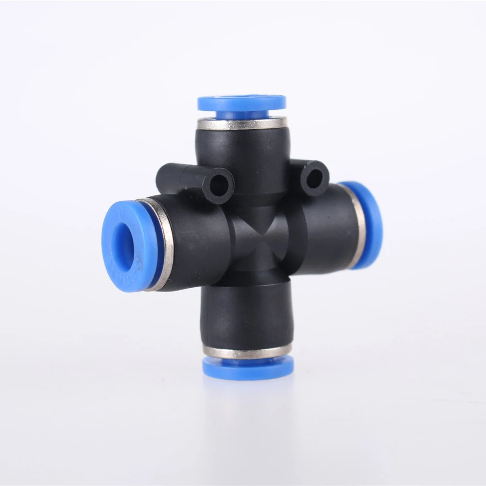 Крестообразный штуцер PZA 4 сторонний быстроразъемный пневматический Фиттинг для