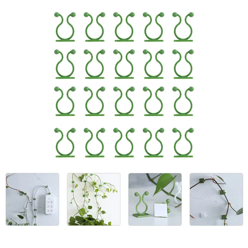 

80 шт., клейкие крючки для вьющихся растений, зажимы для крепления
