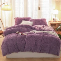 123 pcs winter thick bedding set coral fleece velve duvet cover sheet quilt cover pillowcase home textile twin queen king size