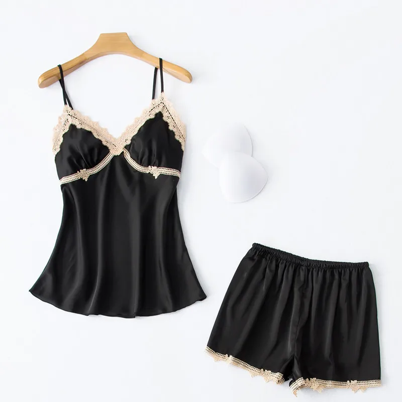 

Sexy Sleepwear Gown Womens Nightshirts V-Neck Sleeveless Pajamas Nightgown Summer Nighties Strap Top Short Pants Sleep Robes