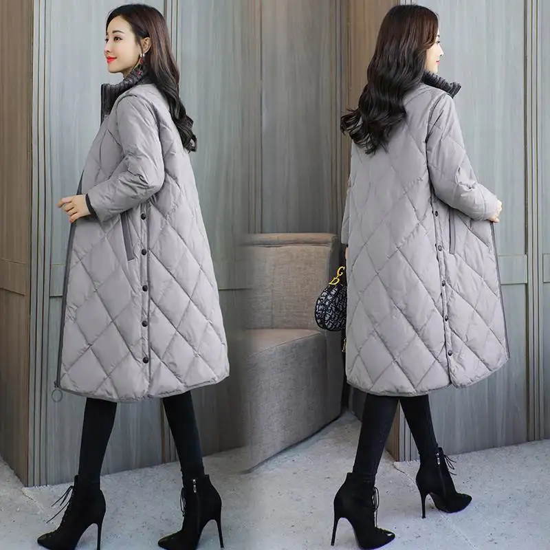 Coat Women  Ladies Coats and Jackets Mid-length 2021 New Anti-season Cotton-padded Jacket  Thick Over-the-knee