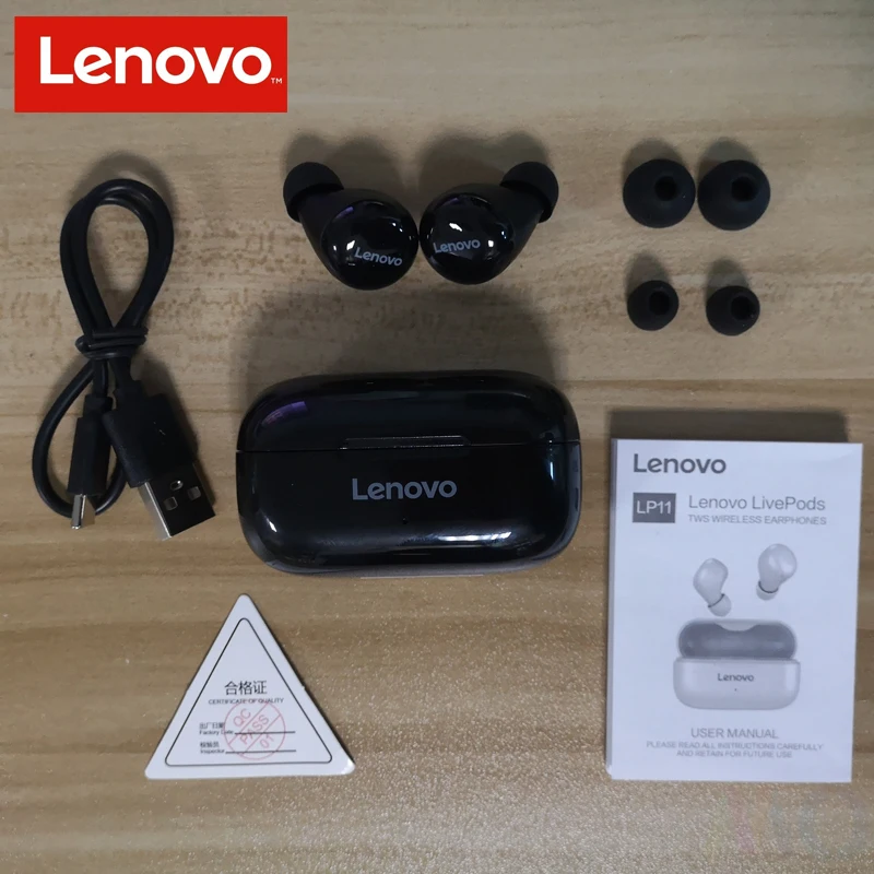 

Lenovo LP11 Mini TWS Bluetooth 5.0 Earphones Wireless Headphones Stereo Sports IPX4 Waterproof Sports Headset With Microphone