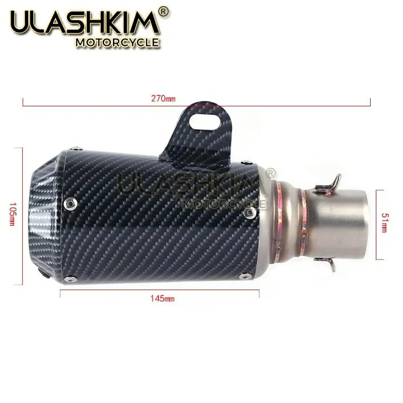 Мотоцикл Полная система глушитель Модифицированная средняя звеньевая труба без
