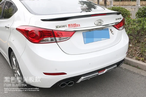 Задний спойлер для Elantra ABS задний бампер диффузор бамперы защита Hyundai после