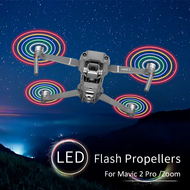 1 пара светодиодный светильник пропеллеры заряжаемые для DJI Mavic 2 Pro/Zoom Drone