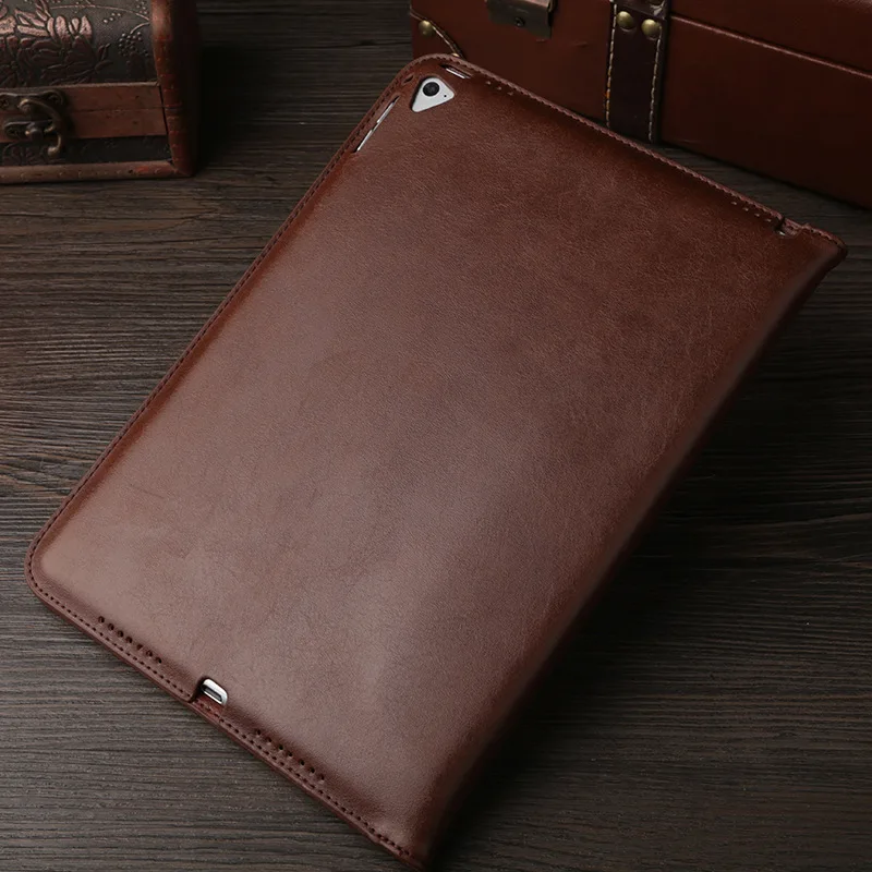 Dark Brown Ретро Couqe для iPad Pro 9,7 чехол из искусственной кожи слот для карт ручной ремешок Смарт Стенд A1673 A1674 A1675 противоударный для iPad Pro 9,7 чехол - Цвет: Dark Brown