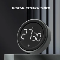 rotation countdown timer with led round digital display rotate to adjust adjustable sound reminder magnetic kitchen alarm clock