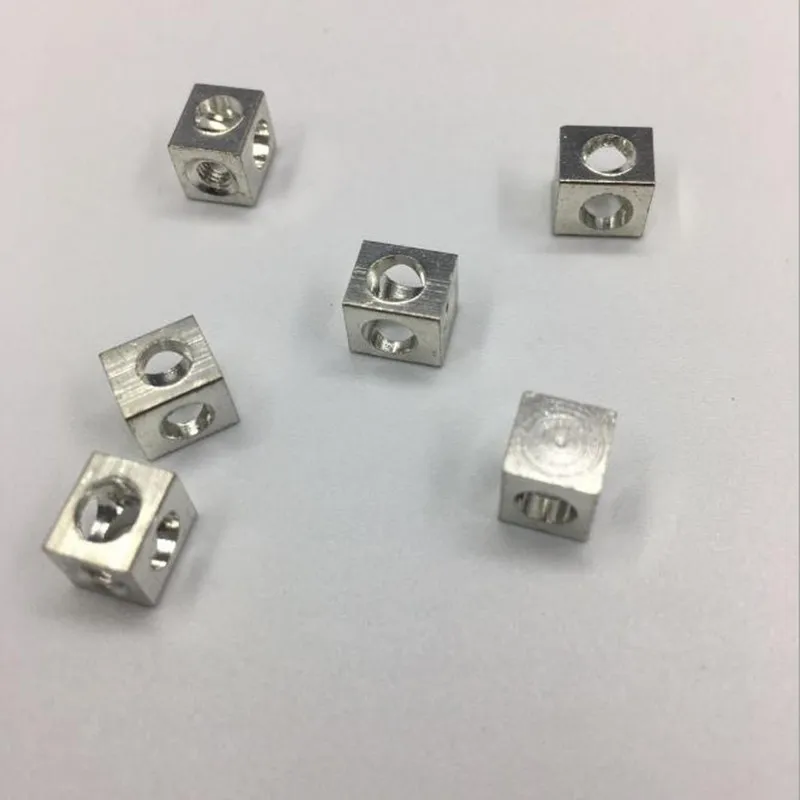 

Production of hardware fastening turning parts Non-standard square LED light copper cross tin switch terminal High current ter