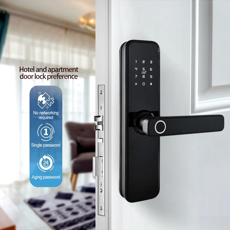 

Tuya Cerradura Intelige X5 Waterproof Biometric Fingerprint Security Intelligent Smart WiFi APP Password Electronic Door Lock