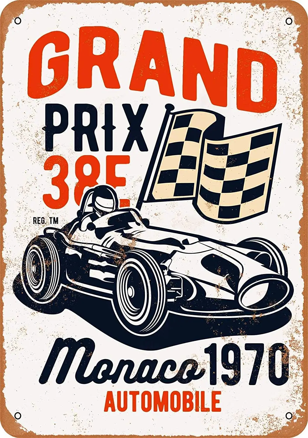 

Дюймовый металлический винтажный Забавный жестяной знак Grand Prix ccc 1970