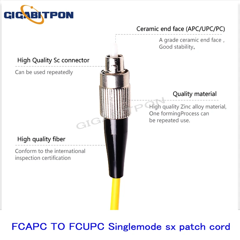 FC/APC-FC/UPC fiber optic jumper FC/APC-SC/APC fiber optic cable SM SX 3.0mm G652D FTTH fiber optic jumper 10 pieces/pack