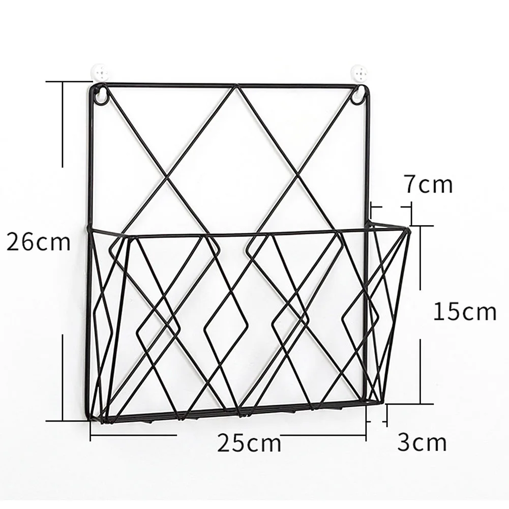 Подвесная корзина книжная полка для журналов металлическая настенная хранения