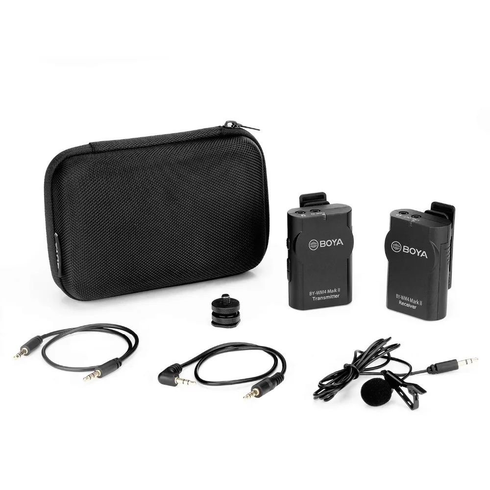 BOYA BY-WM4 Mark II BY-WM4 Pro K1/K2 беспроводной конденсаторный микрофон петличный нагрудный микрофон для интервью для камер iPhone Canon Nikon