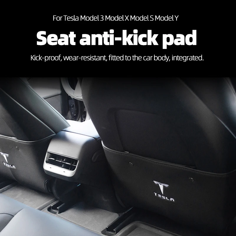 

Anti-Kick Pad For Car Seat For Tesla Model 3 Model X Model S Model Y Waterproof Seat Back Cover Interior Supplies Accessories