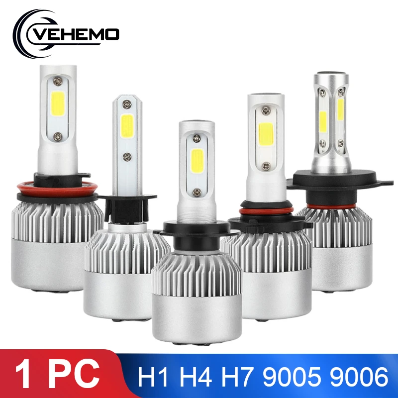 1 шт. H4 Светодиодные Автомобильные фары H7 H11 H1 H3 H8 H9 HB4 9006 HB3 9005 H10 светодиодные супер